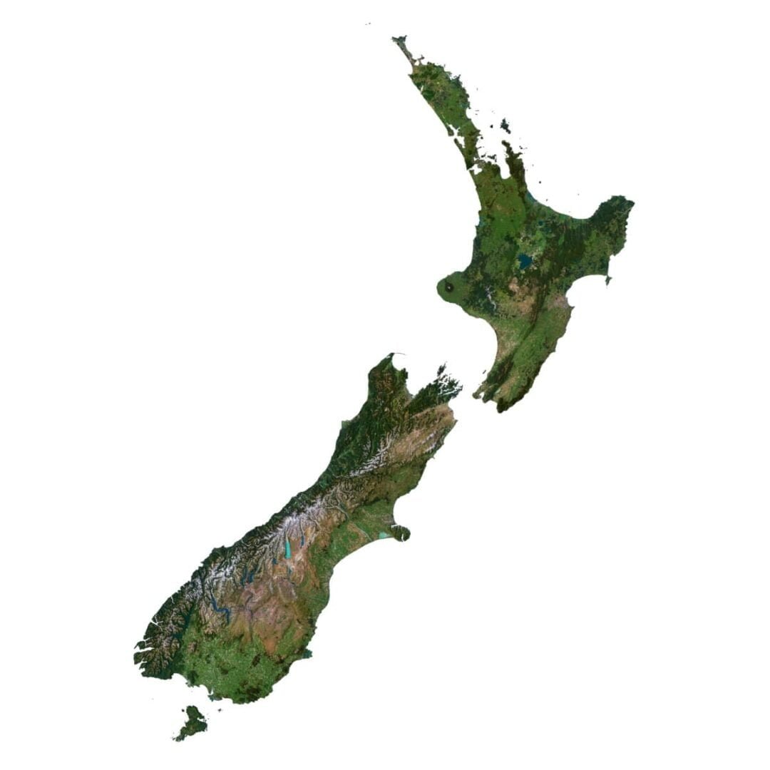 New Zealand 3D Model Terrain Map for 3D Design and Art.