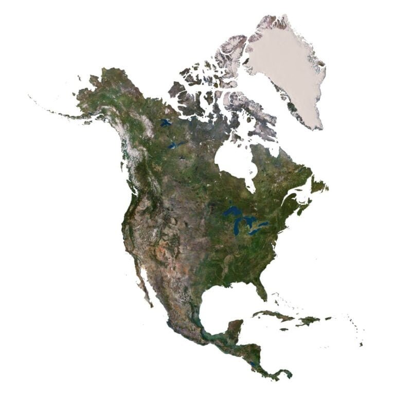 North America 3D model terrain