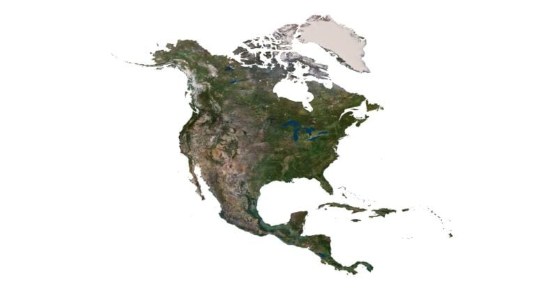 Topographic map North America