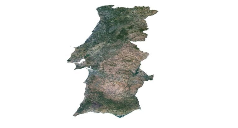 Topographic map Portugal