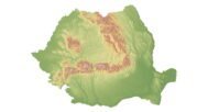 Romania map 3d model