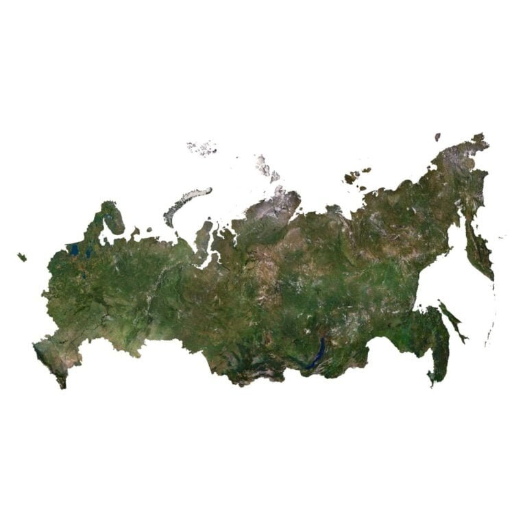 Russia 3D model terrain