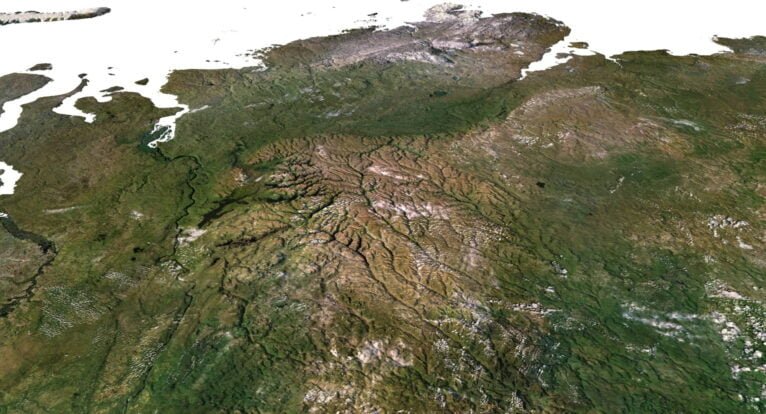 3D map of Russia topography