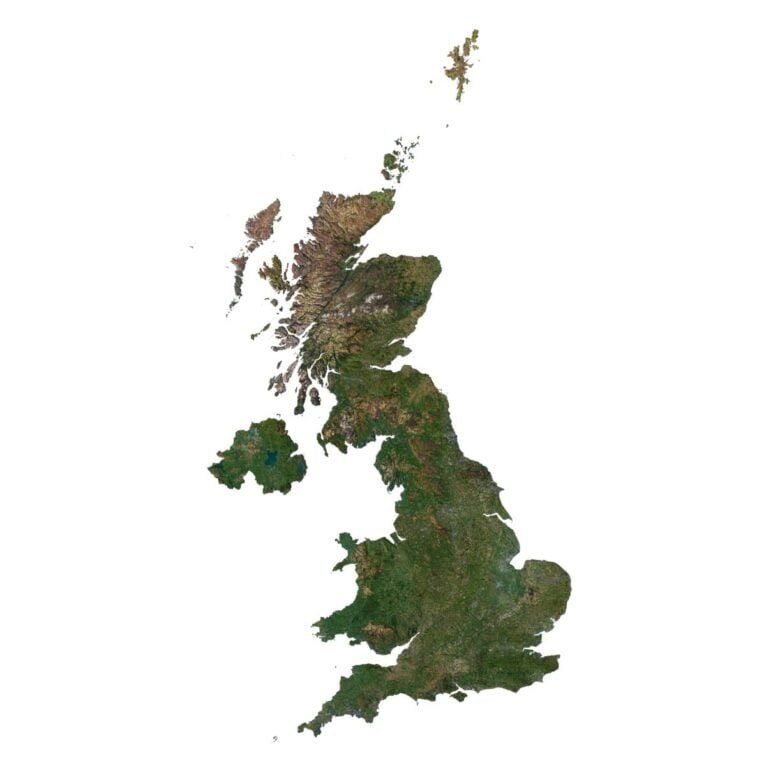 United Kingdom 3D model terrain