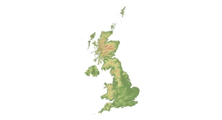 United Kingdom map 3d model