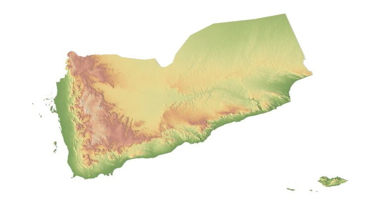 Yemen map 3d model