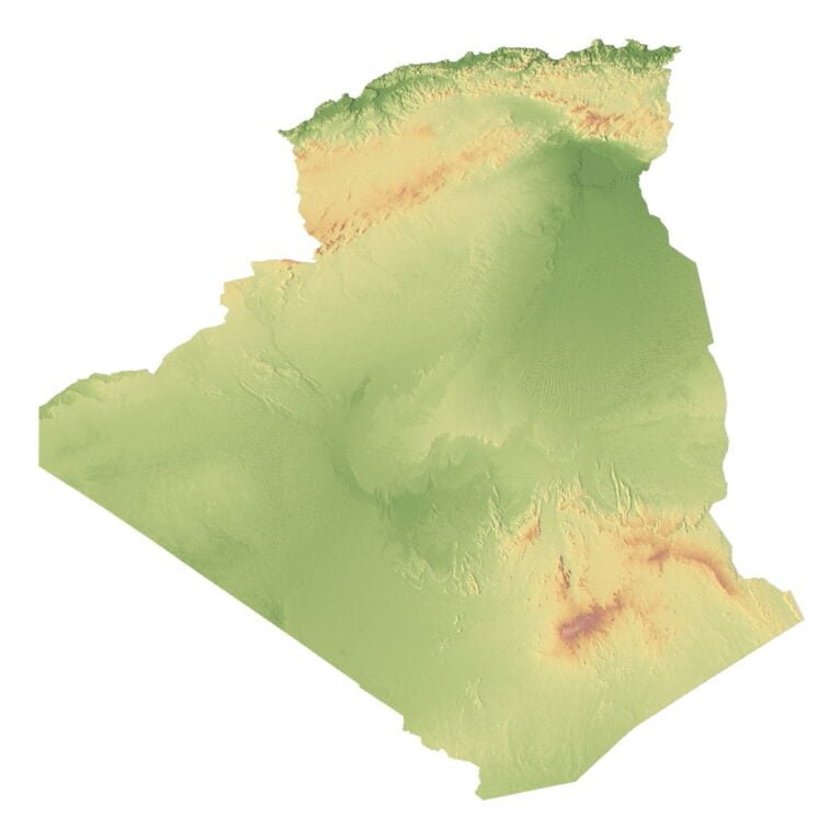Algeria 3D model terrain