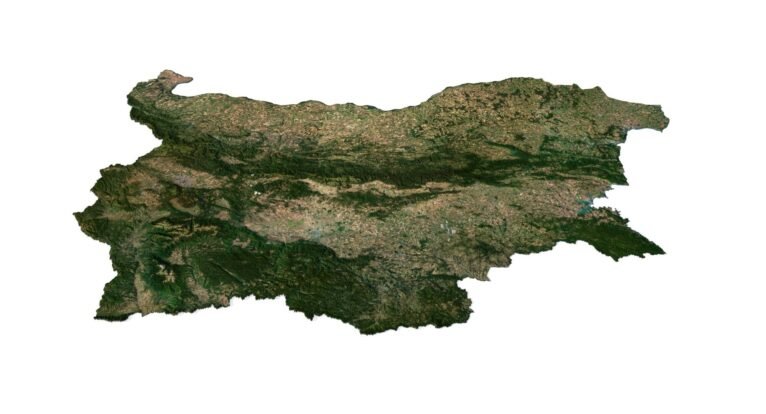 Topographic map Bulgaria