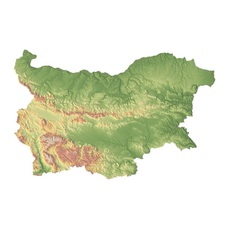 Bulgaria 3D model terrain