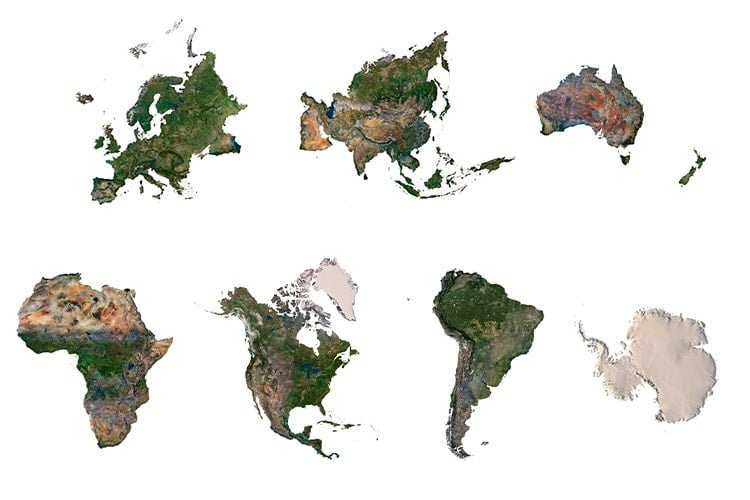 3D models of Continents