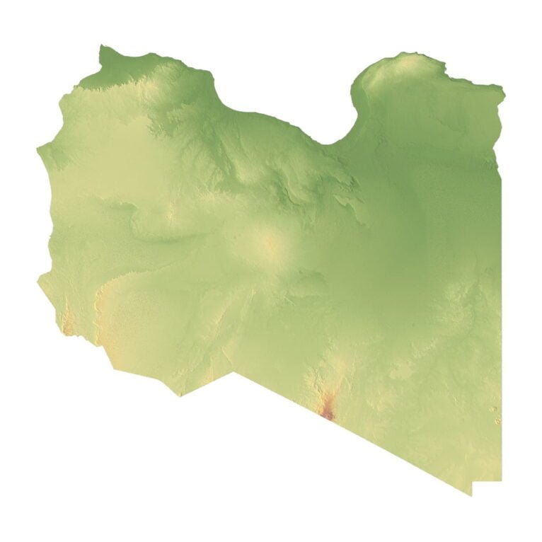Libya 3D model terrain