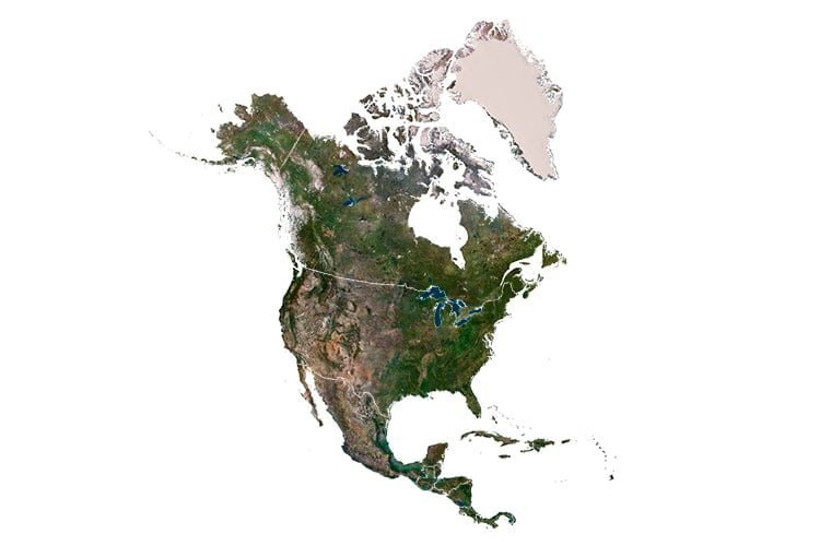 North America 3D models