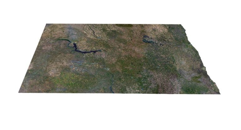 Topographic map North Dakota