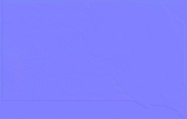 South Dakota Normal Map