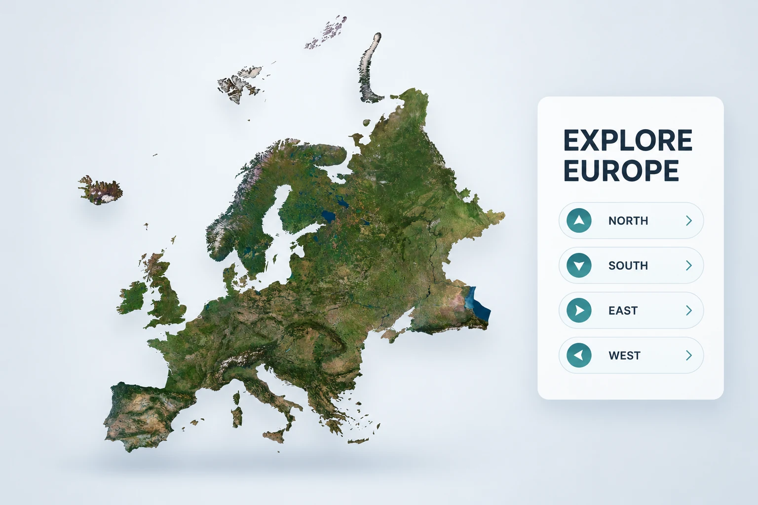 AI-generated Europe — interface map concept concept.