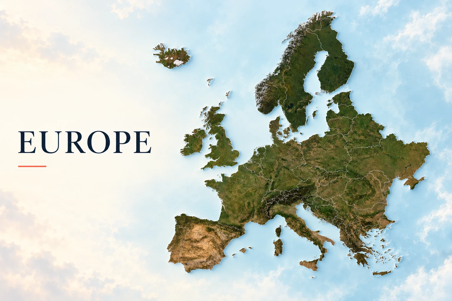 AI-generated Europe — website banner concept.