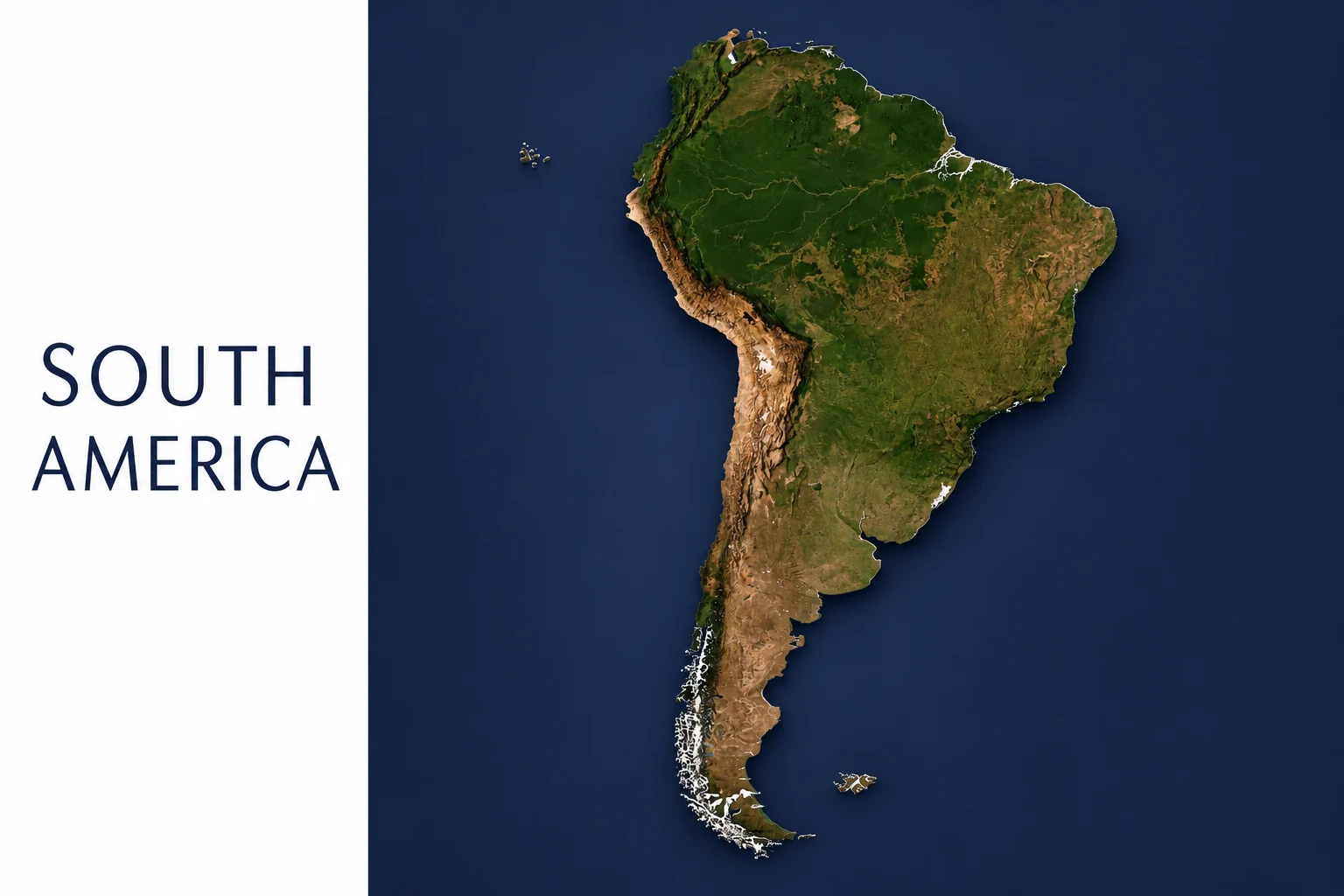 AI-generated south america — website banner concept.