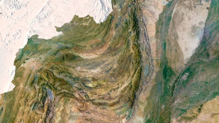 Satellite map of Pakistan