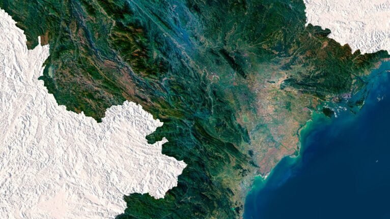 Satellite map of Vietnam