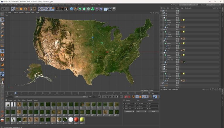 50 United States of America 3D model
