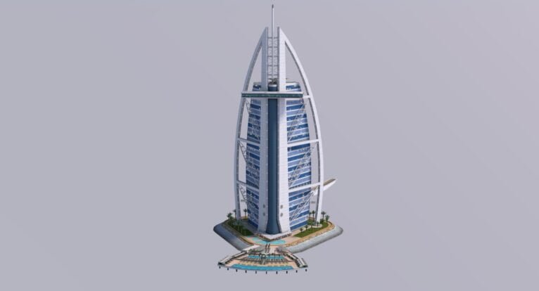 Spectacular 3D Representation: Burj Al Arab - A Landmark Icon