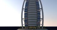 Burj Al Arab 3D Model - Detailed Close-Up View