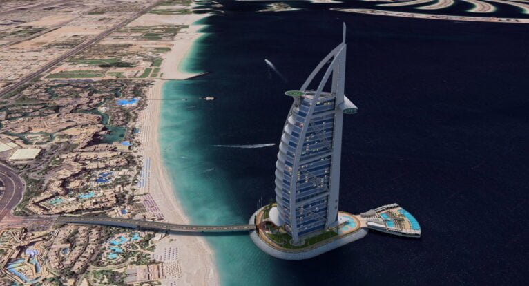 Elegant 3D Model: Burj Al Arab's Unique Architecture