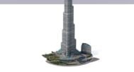 Iconic Burj Khalifa 3D Model - Nighttime Splendor