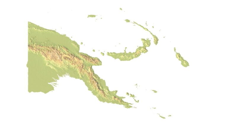 3D terrain model of Papua New Guinea