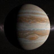 High-resolution full view of Jupiter 3D model showcasing realistic planetary textures.