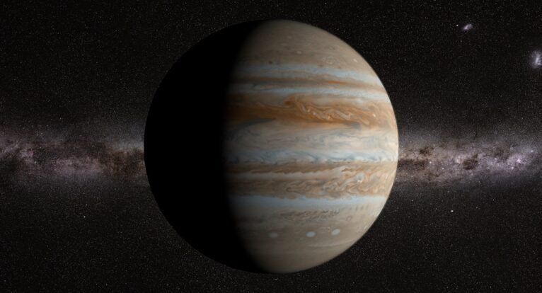 The Jupiter 3D model used in an educational context, ideal for astronomy studies and planetary research.