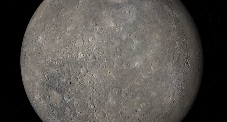 Detailed Grey Surface of Mercury - 3D Render
