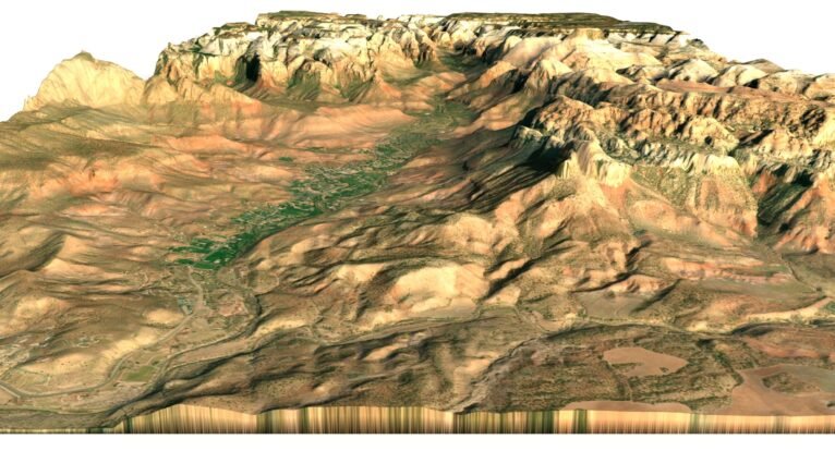 Map of the Zion Canyon