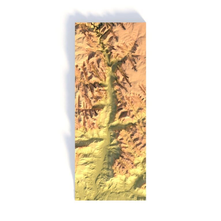 Zion Canyon Trail 3D model terrain