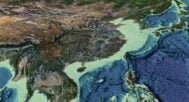 3D relief map of the world