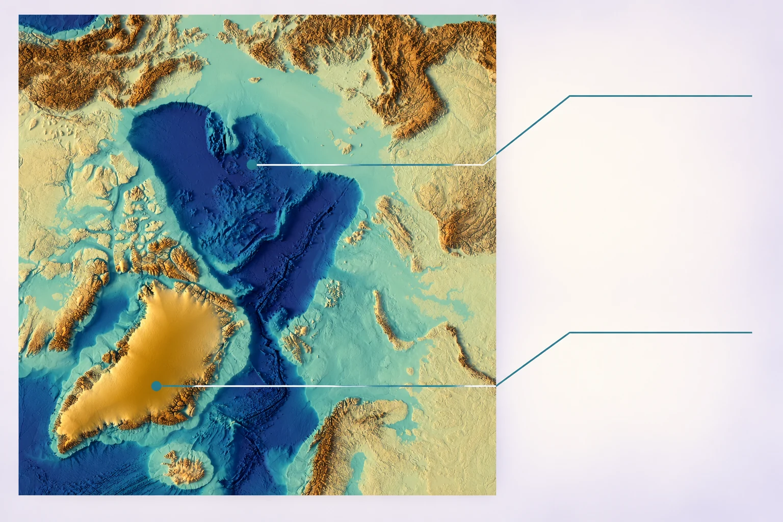 AI-generated north pole — polar geography learning graphic concept.