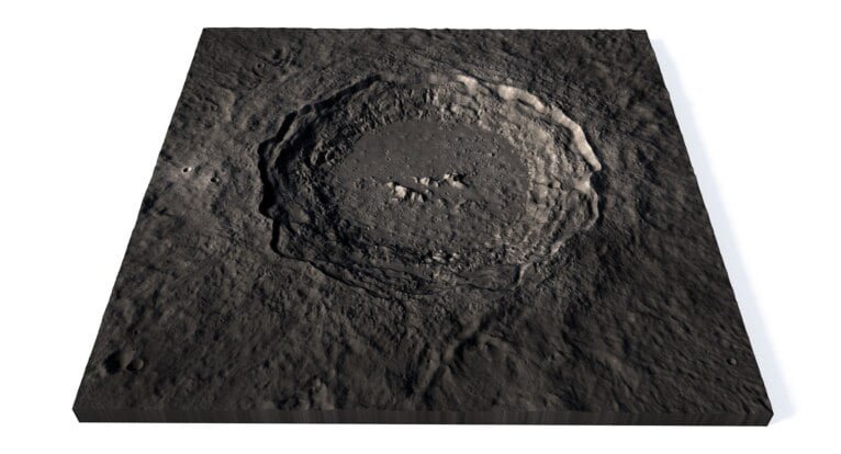 Copernicus Lunar Crater map 3d model