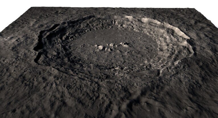 Copernicus Lunar Crater relief map
