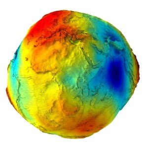Earth's gravity map 3D Globe