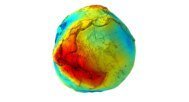 Earth's gravity map Geoid 3D
