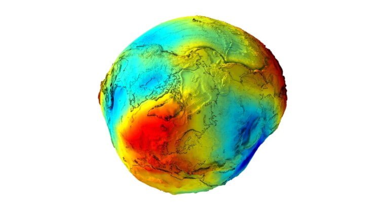 Earth's gravity map