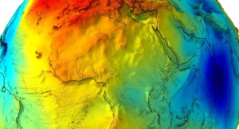 Gravity Map Reveals Lumpy Earth