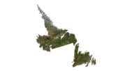 Newfoundland and Labrador 3D model terrain