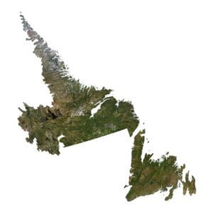 Newfoundland and Labrador 3D model terrain
