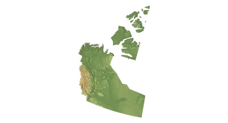 Northwest Territories map 3d model