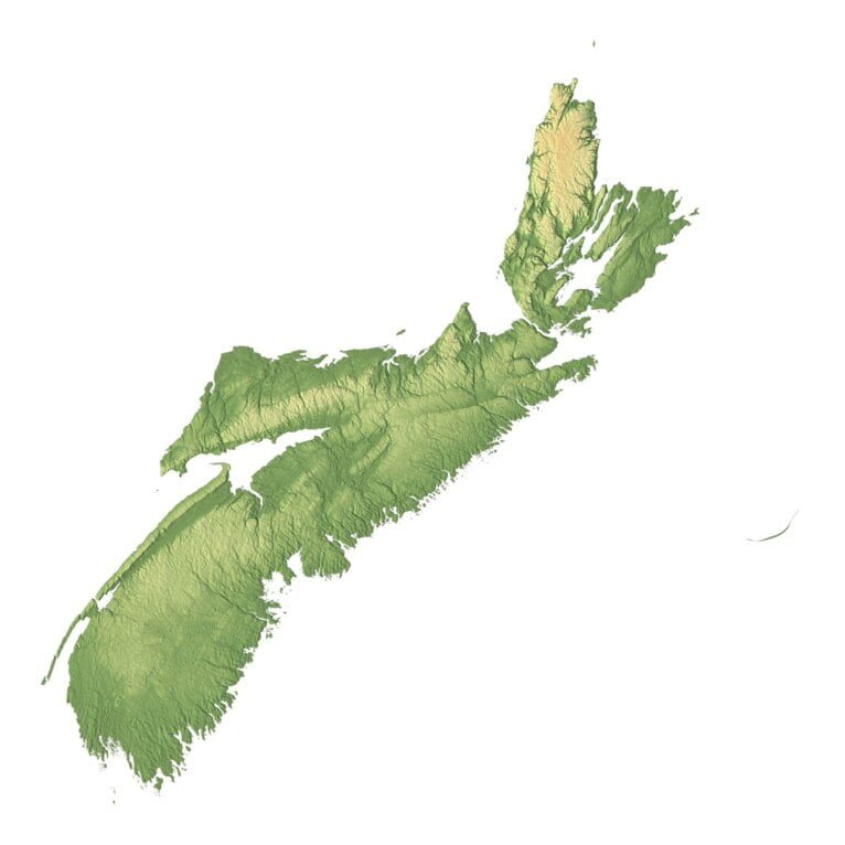 Nova Scotia 3D model terrain