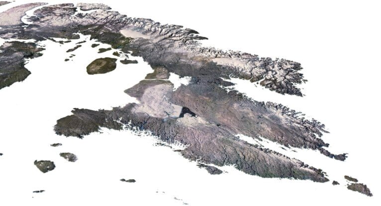 Nunavut map 3d model