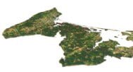 Prince Edward Island 3D map