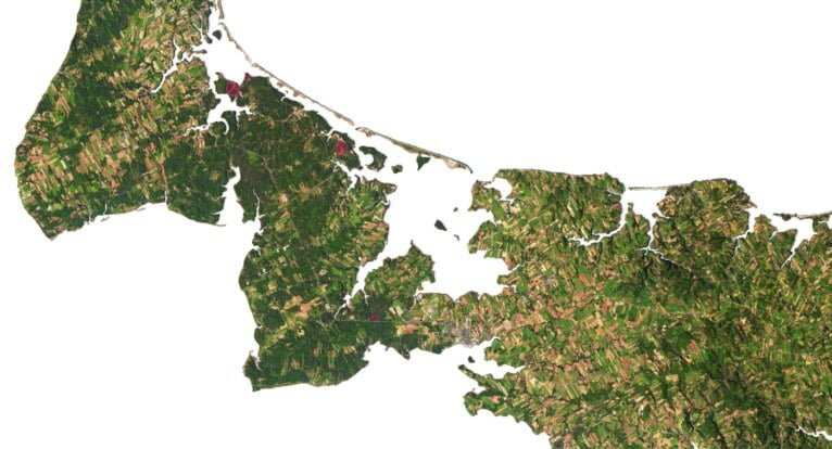 Topographic map Prince Edward Island