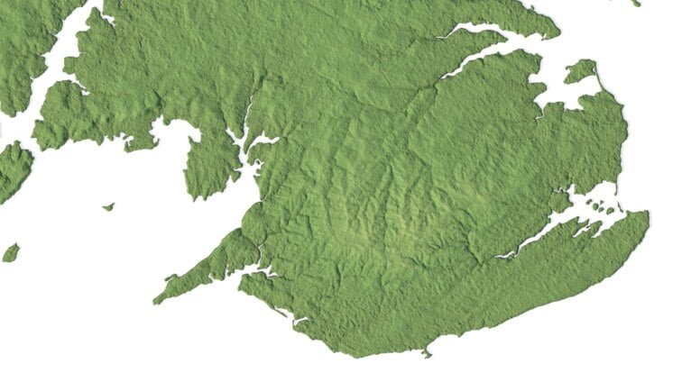 Prince Edward Island 3D elevation model